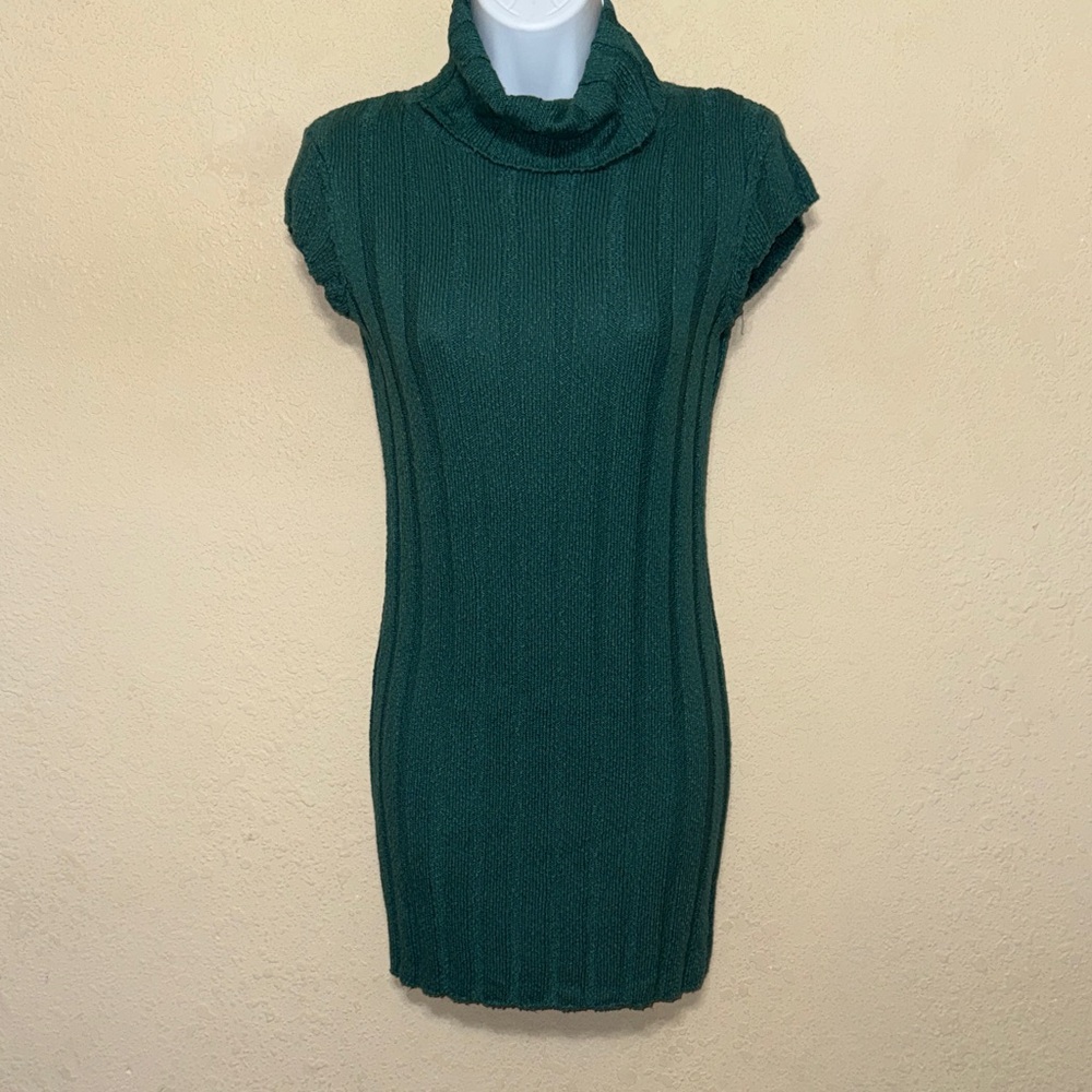 Free people beach Elegant Dark Green Cowl Neck Sweater